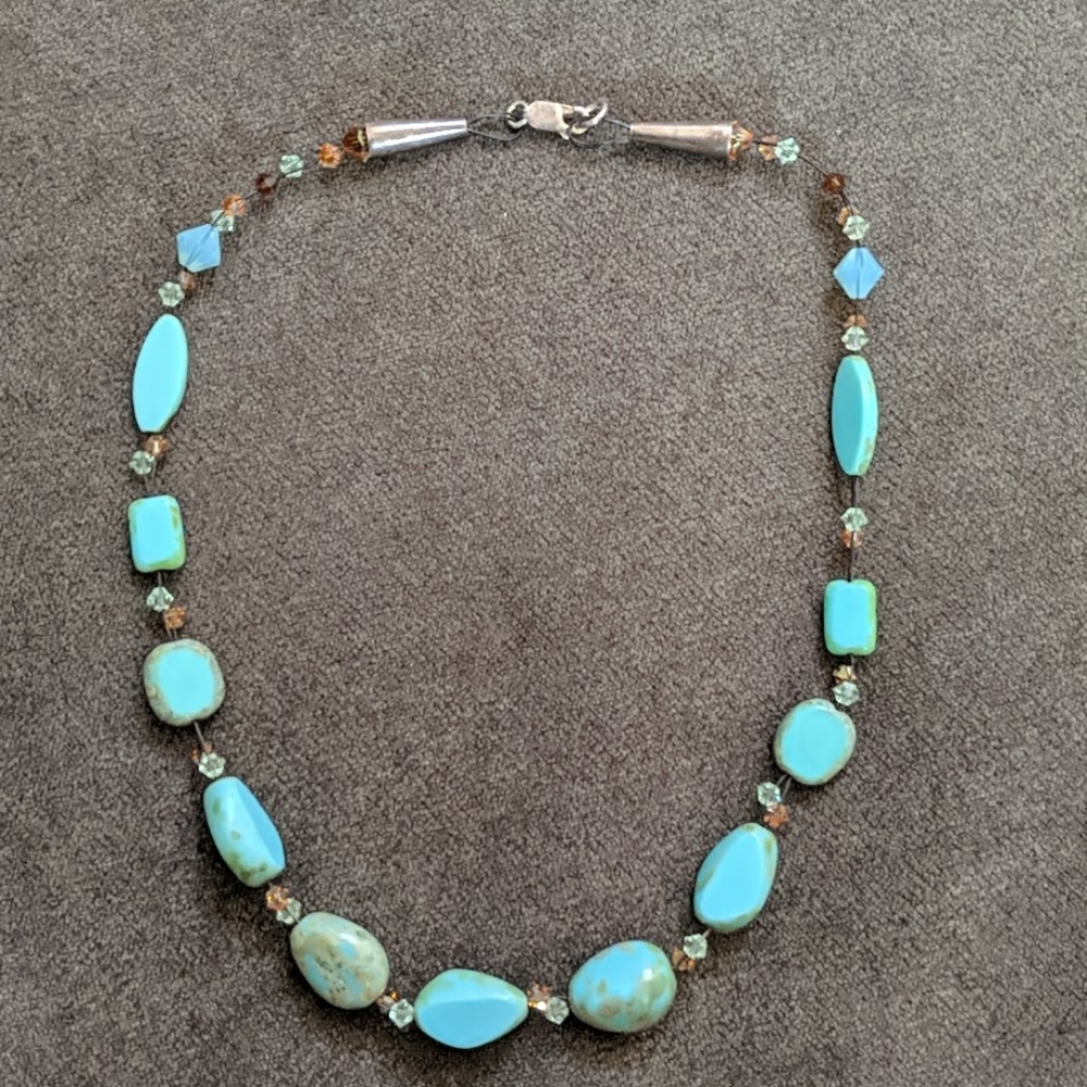 Turquoise and Swarovski Necklace